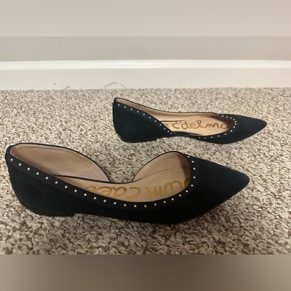 Sam Edelman Roni Studded Suede Half D’orsay flats size 9. - Picture 3 of 5
